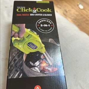 Dual Nozzle BBQ Lighter & Blower - Lime Green